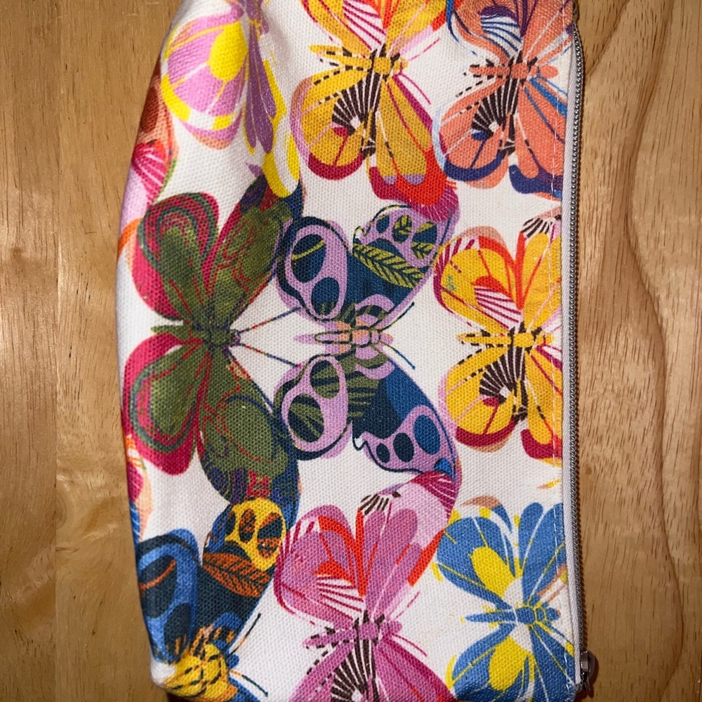 Floral Multicolor Zip Pouch